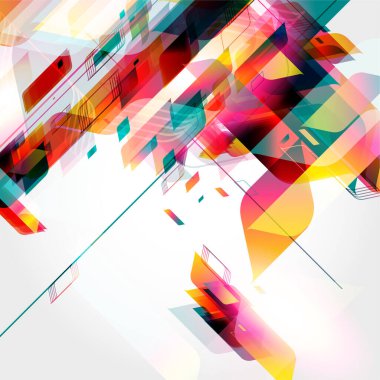 Renkli oklarla soyut arkaplan