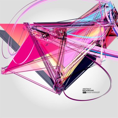 Çizgiler ve noktalarla soyut arkaplan