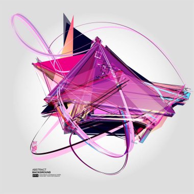 Geometrik şekil ve çizgilerle soyut arkaplan