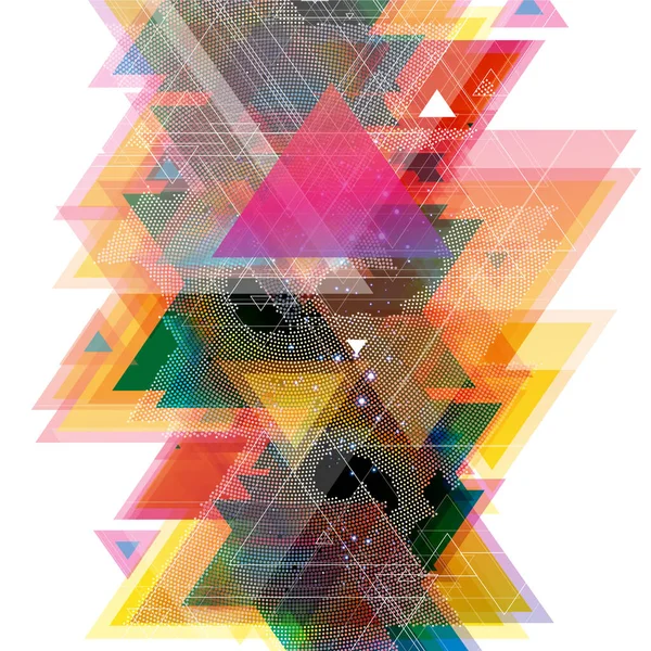 Fond Géométrique Abstrait Avec Des Triangles Illustration Vectorielle — Image vectorielle
