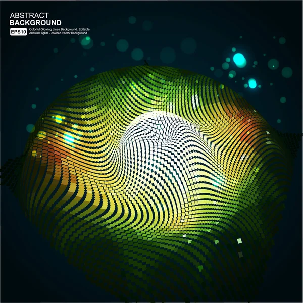 Parlak çizgiler ve noktalarla soyut bir arkaplan. yüksek teknoloji 3D illüstrasyon.