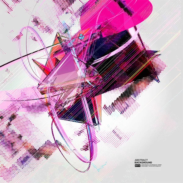 Geometrik şekil ve çizgilerle soyut arkaplan