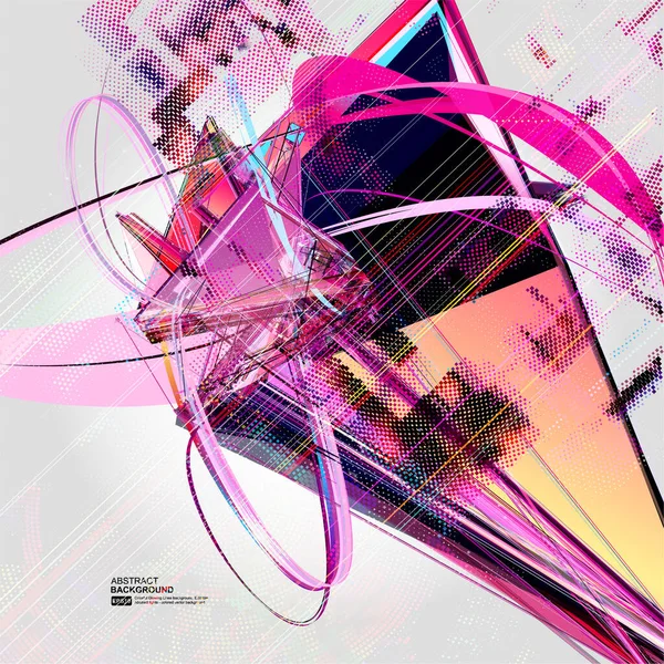 Geometrik şekil ve çizgilerle soyut arkaplan