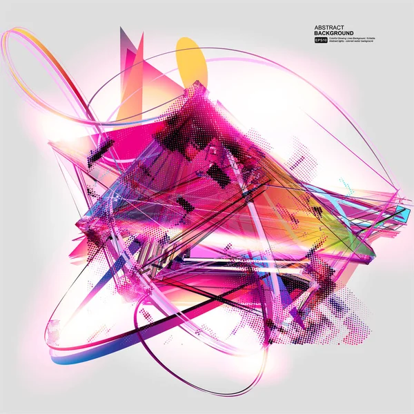 Çizgiler ve noktalarla soyut arkaplan