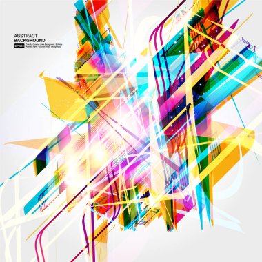 Geometrik elementlerle soyut arkaplan. vektör illüstrasyonu