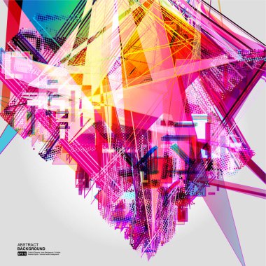 Geometrik desenli soyut bir arka plan. vektör illüstrasyonu