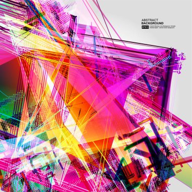 Geometrik şekil ve çizgilerle soyut arkaplan