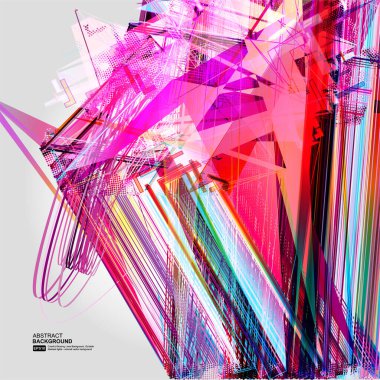 Geometrik şekil ve çizgilerle soyut arkaplan