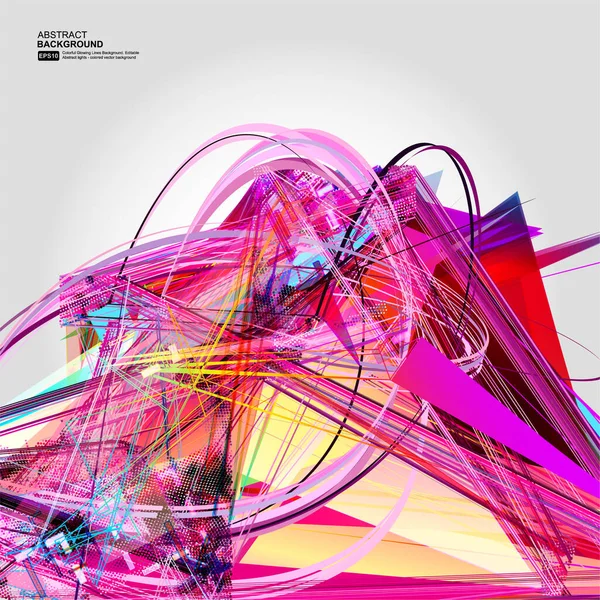 Parlak çizgiler ve noktalarla soyut bir arkaplan. vektör illüstrasyonu