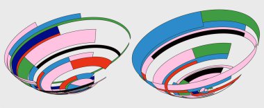 Renkli dairelere sahip soyut arkaplan