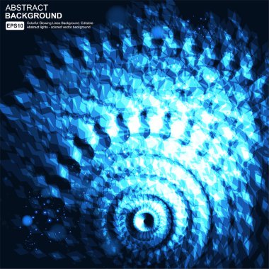 Parlak çizgiler ve noktalarla soyut arkaplan