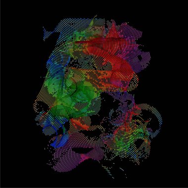 Renkli satırlarla soyut arkaplan