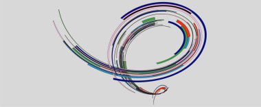 fantezi kaotik renkli fraktal desen. Soyut arkaplan. 3d resimleme
