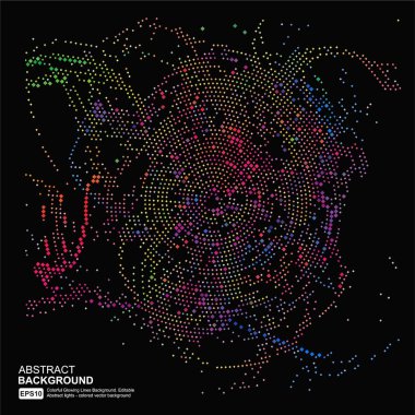 Soyut renkli yarım tonlu noktalar. vektör illüstrasyonu