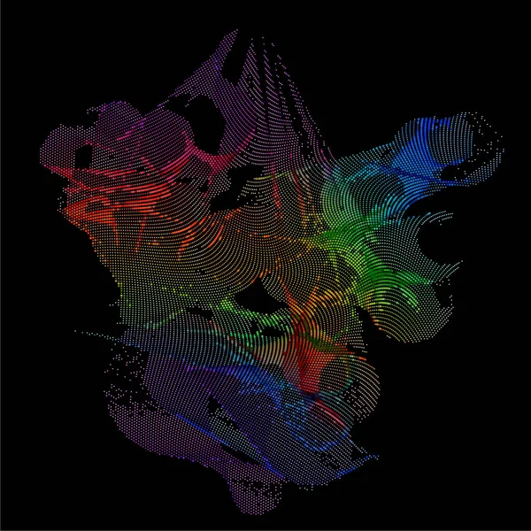 Noktalar ve çizgilerle soyut arkaplan