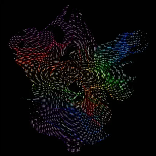 Renkli noktalar ve daireler ile soyut arkaplan