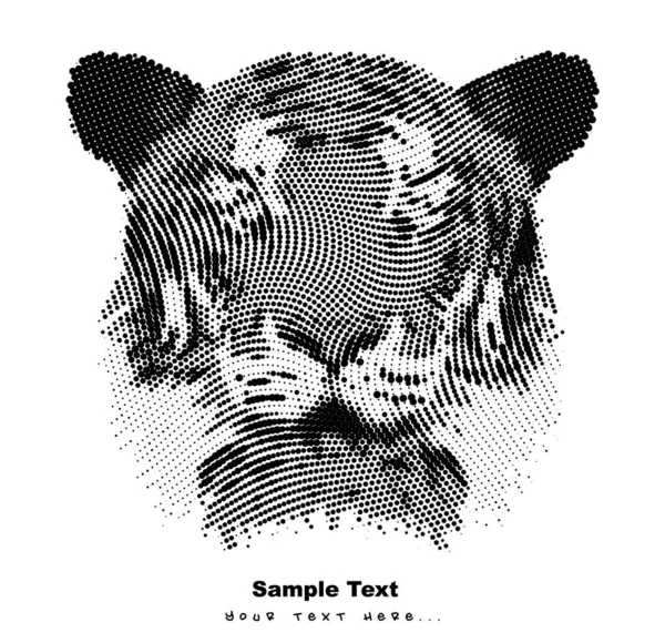 Abstract Background Tiger Head Dots — стоковый вектор