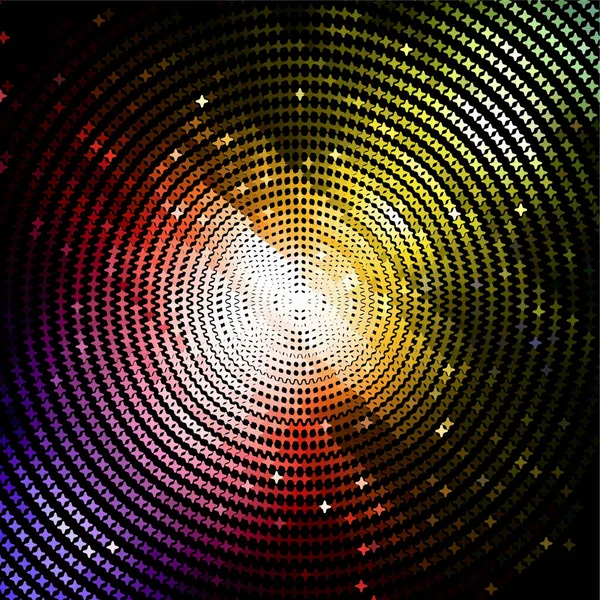 Fond Abstrait Avec Des Points Des Cercles Colorés — Image vectorielle