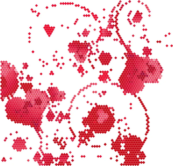 心のパターン 心臓の形 バレンタインデー — ストックベクタ