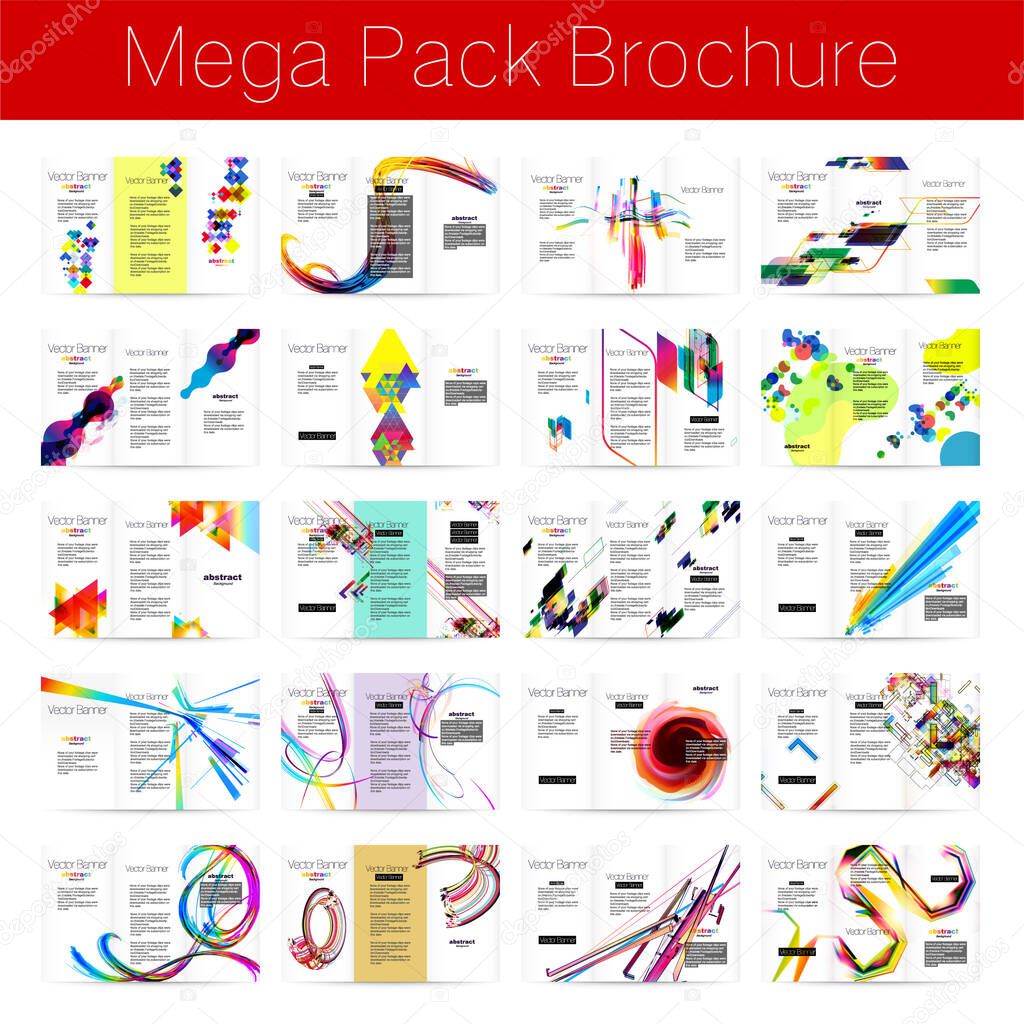 set of vector business brochure, presentation, web design and app template