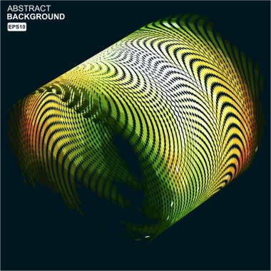 Dinamik çizgileri olan soyut bir arkaplan. Vektör illüstrasyonu.