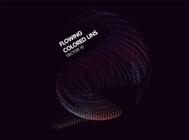 Vektör akışı renkli teknoloji hatları arkaplanı