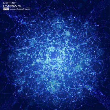 Mavi ve yeşil ışıklı soyut arkaplan