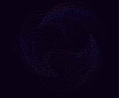 Siyah arkaplan üzerinde akan renkli çizgiler, vektör illüstrasyon tasarımı