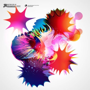 Metin için yeri olan soyut renkli arkaplan