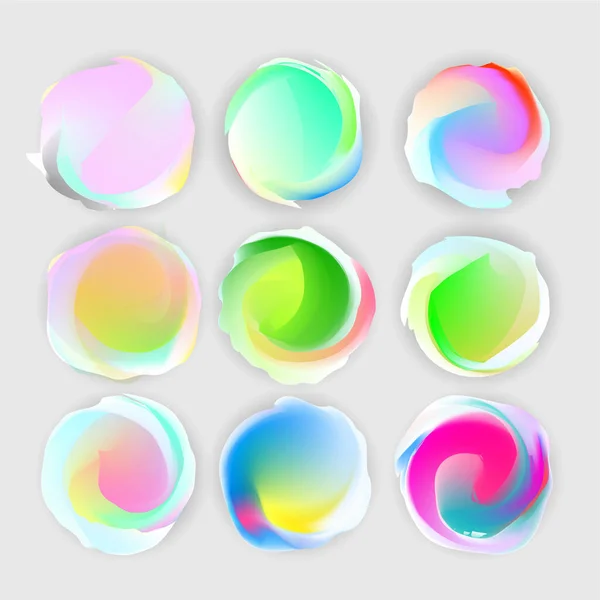 Set Abstract Colorful Circles Background — Stock Vector