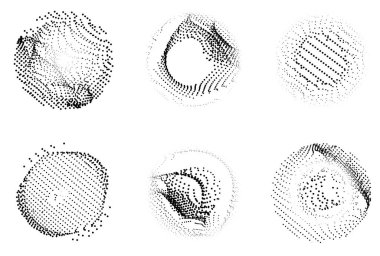 Yarım tonlu daireler. vektör illüstrasyonu.