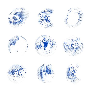 farklı elementlere sahip dünya haritası