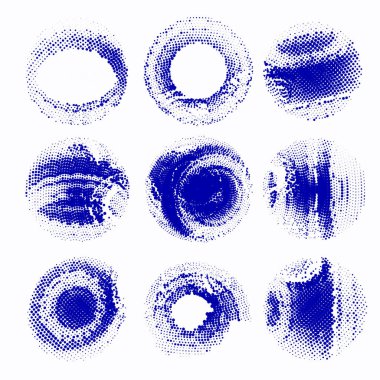 grunge fırça darbeleri, vektör çizim seti
