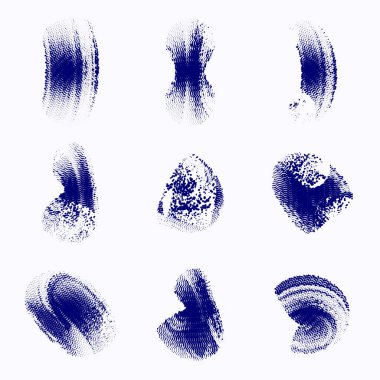 grunge fırça darbeleri, vektör çizim seti