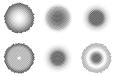 Yarım tonlu noktalar. vektör illüstrasyonu.