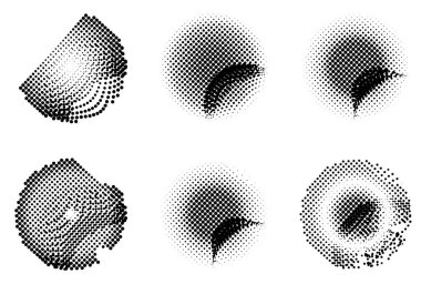 Yarım tonlu noktalar. vektör illüstrasyonu.
