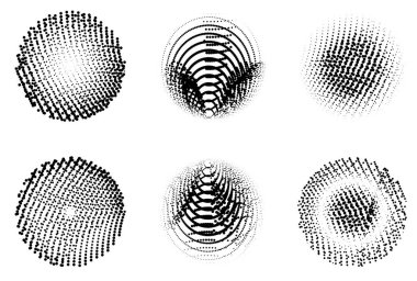 Soyut daireler kümesi, vektör illüstrasyonu