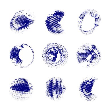 grunge fırça darbeleri, vektör çizim seti