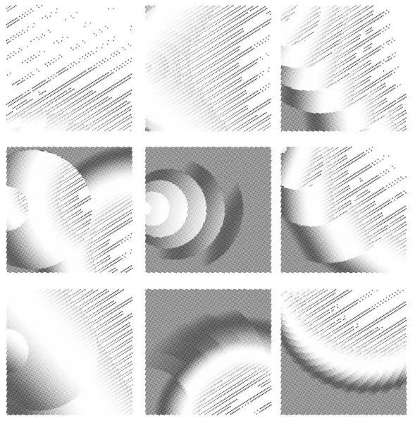 Fondo Medio Tono Abstracto Con Puntos Círculos — Archivo Imágenes Vectoriales