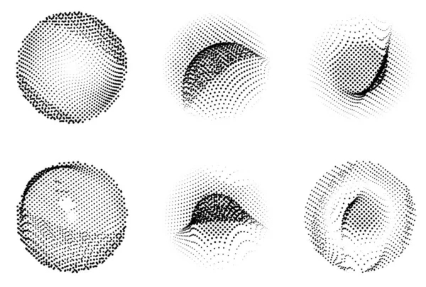 Puntos Medio Tono Establecidos Ilustración Vectorial — Archivo Imágenes Vectoriales