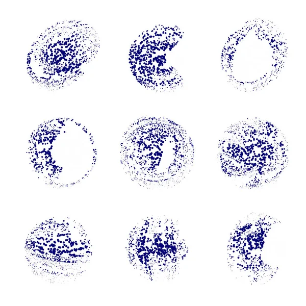 Bir dizi suluboya fırça darbesi. grunge vektör illüstrasyonu.