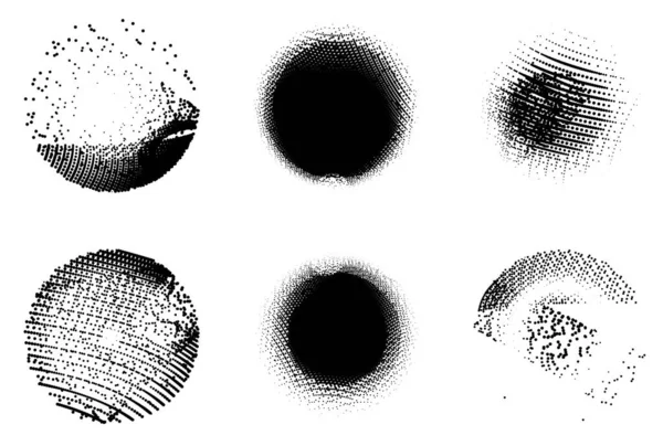 Grunge yarım ton daireler. vektör illüstrasyonu