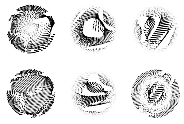 Набор Полутоновых Элементов Векторная Иллюстрация — стоковый вектор