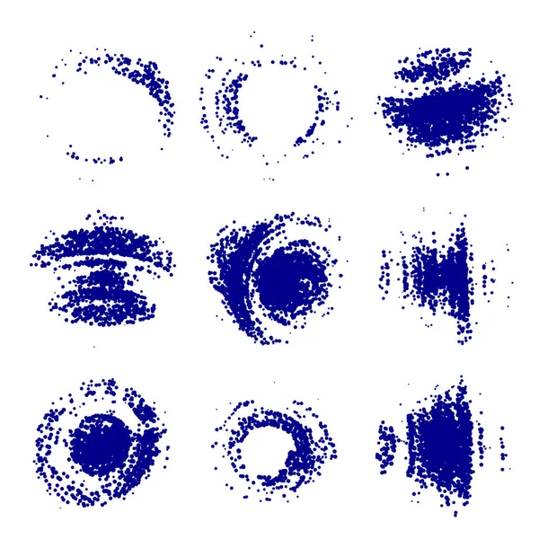 Bir dizi grunge boya lekesi. vektör illüstrasyonu