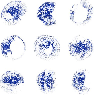 Elle çizilmiş suluboya daireler. vektör illüstrasyonu.