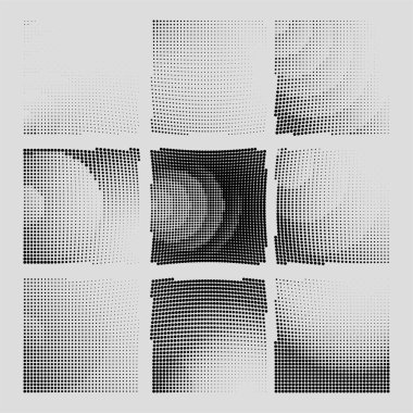 Yarım tonlu noktalar. vektör illüstrasyonu.