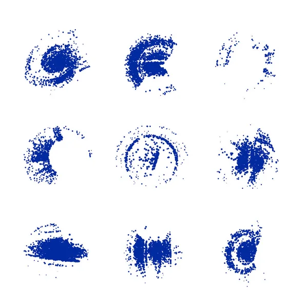 Fırça darbeleri, lekeler, lekeler, lekeler, boyalar. vektör illüstrasyonu