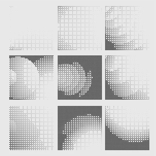 Полутоновый Векторный Рисунок Точками Кругами — стоковый вектор