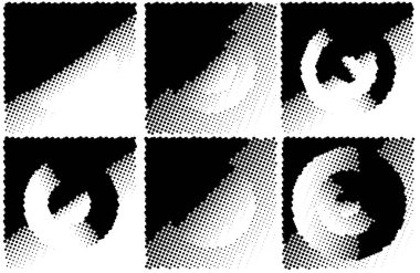 Farklı desenlere sahip yarım ton grunge arkaplanı