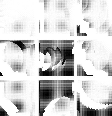 Yarım tonlu noktalar. vektör illüstrasyonu.